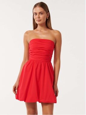 Forever New Phoebe Strapless Bubble Hem Mini Dress New!